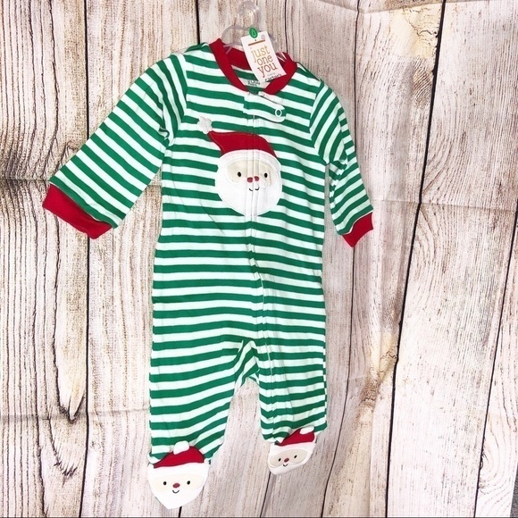 Christmas Santa Sleeper with Feet Size 3 Months - Picture 1 of 4